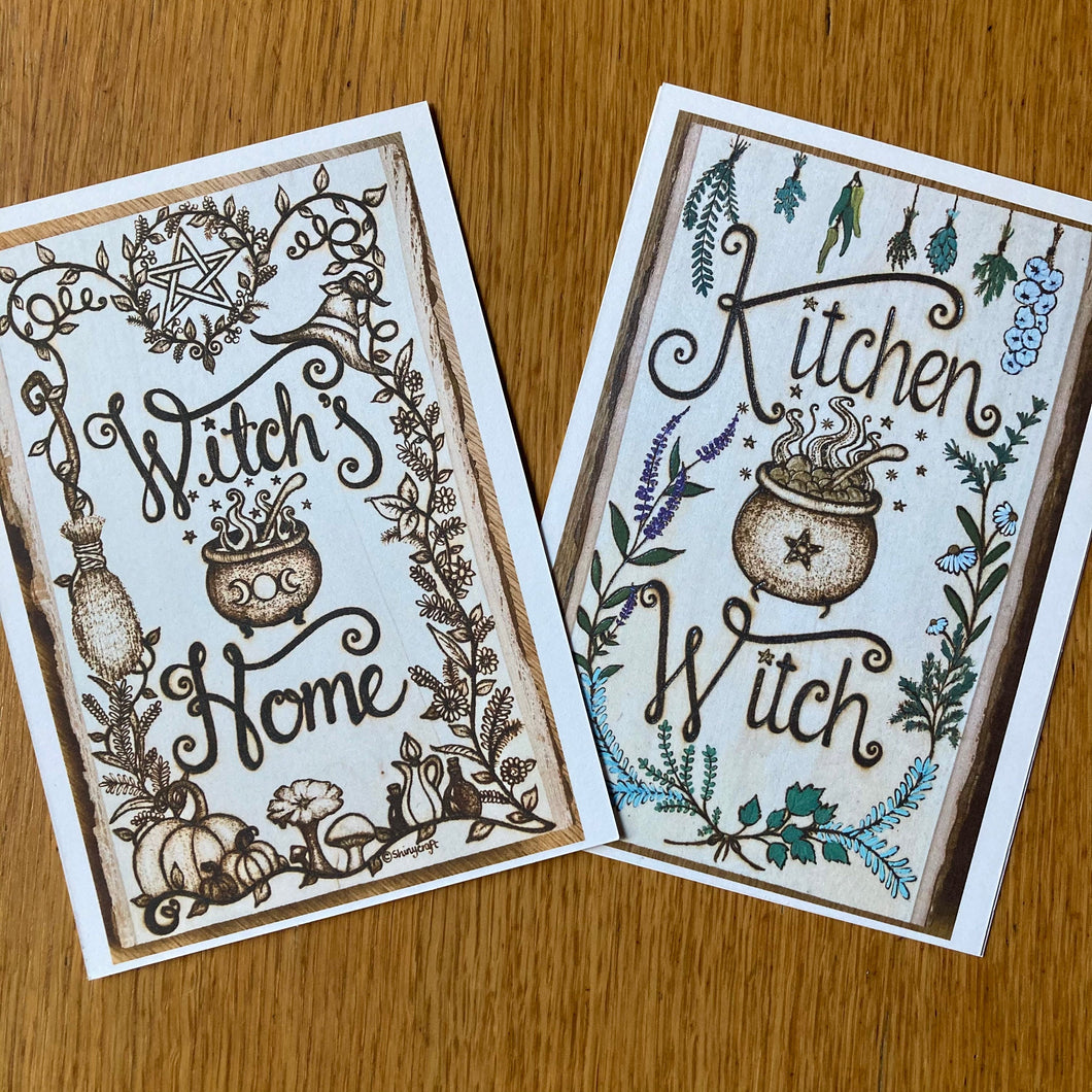Kitchen Witch and Witch’s Home mini prints