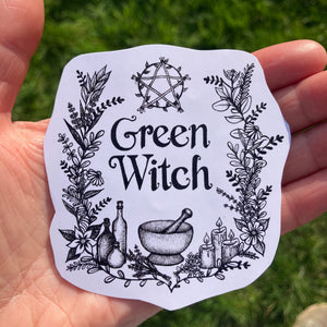 Green Witch Sticker