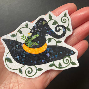 Witch’s Hat Sticker - Orange or Purple