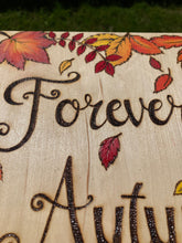 Load image into Gallery viewer, Forever Autumn Pyrography Wall Art - Woodburning