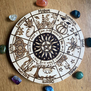 Wheel of the Year Witch and Pagan Sabbats Altar Decor