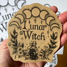 Load image into Gallery viewer, Lunar Witch Sticker, Handmade, Original art