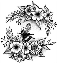 Load image into Gallery viewer, Bee and Flowers Art Print